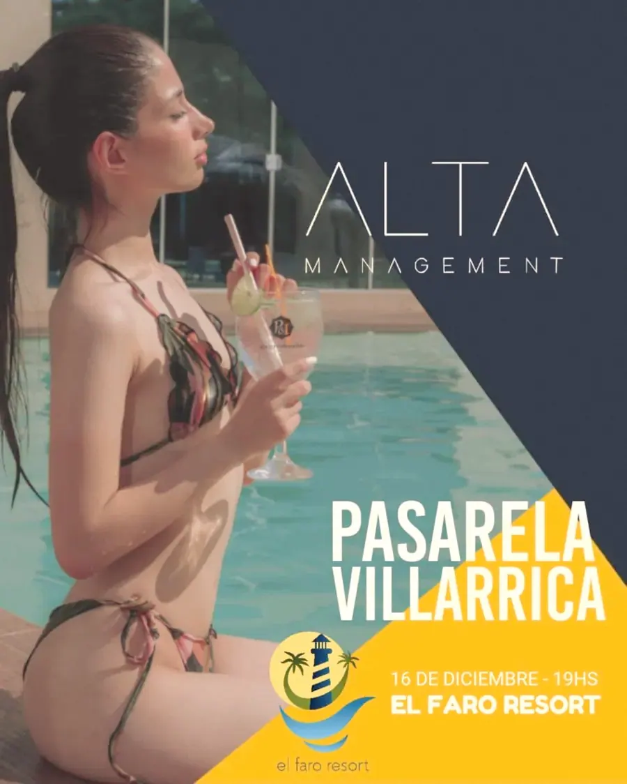 Pasarela Villarrica con Alta Management junto a la piscina