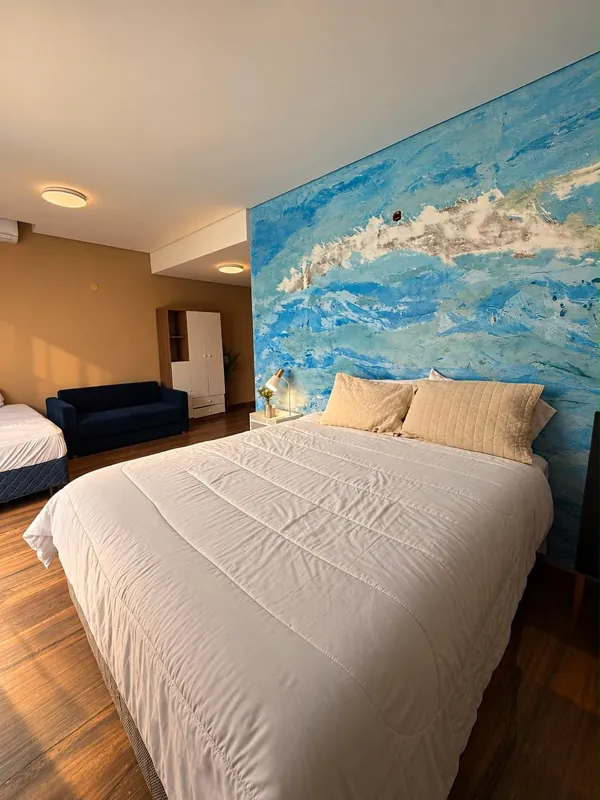 Habitación Aqua · Mural del mar