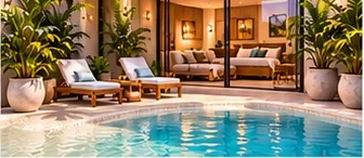 Pool Suite Rooftop + Jacuzzi: exterior con acceso a la piscina